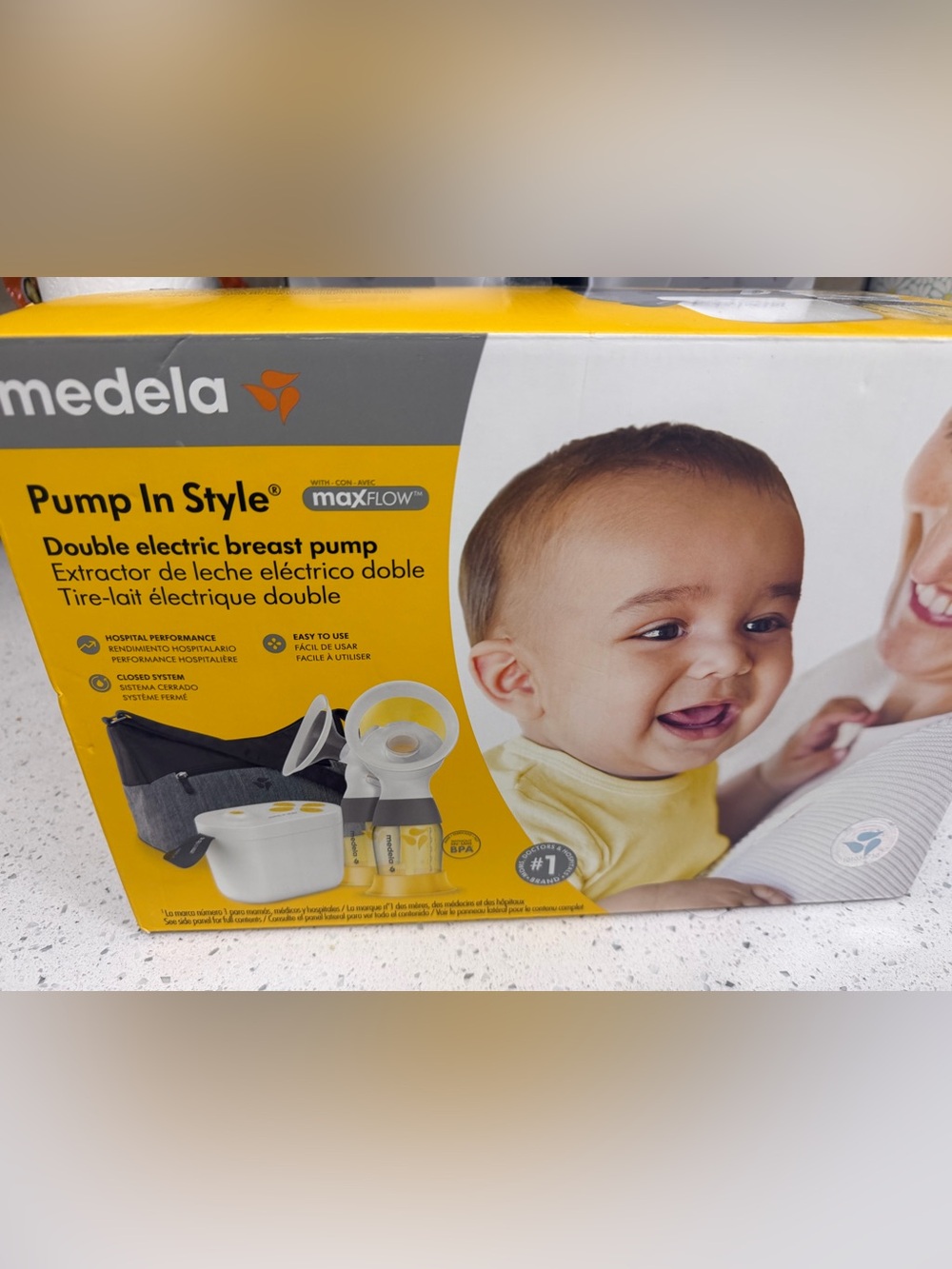 Medela Freestyle Double Electric Breast Pump with Yellow Accents